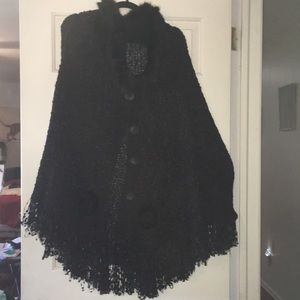 Black cape sweater